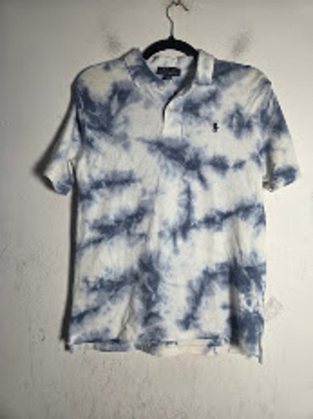 Polo Ralph Lauren Boys Blue White 100% Cotton Short Sleeve Polo Shirt size 14-16